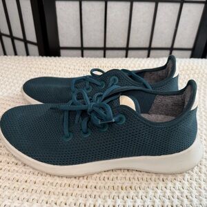 Allbirds Men’s Tree Runner Teal Knit Sneakers Size 9